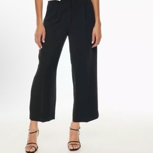 aritzia black cropped effortless pants
